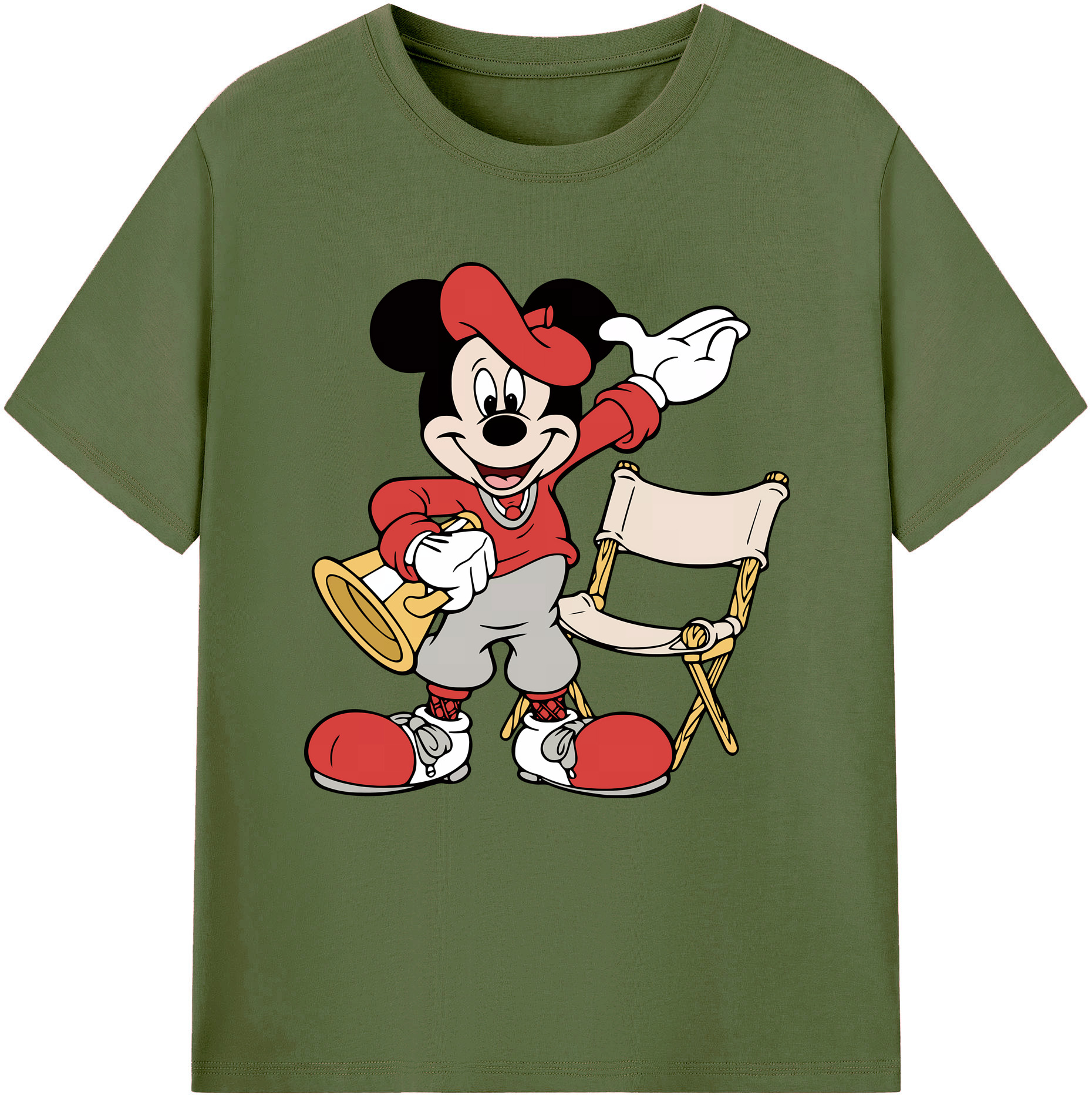 （画像用） ミッキーマウス Mickey Mouse 綿100％半袖Tシャツ（フロントプリント）